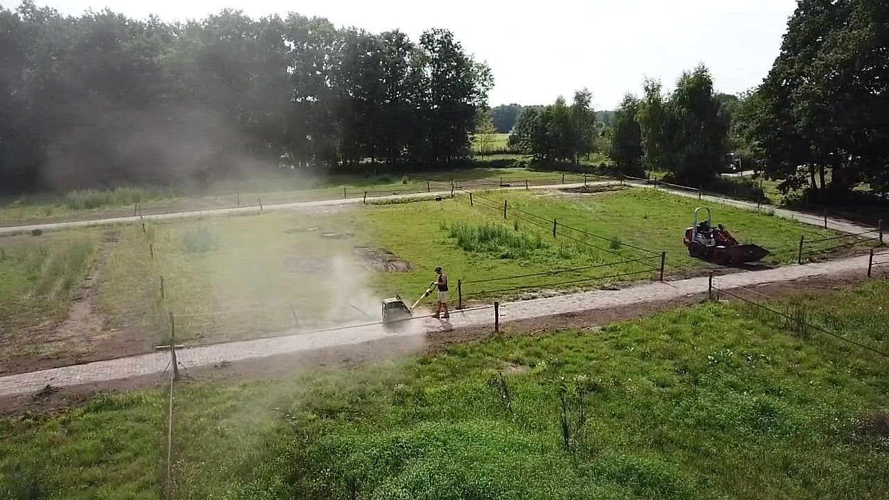 Luchtfoto van grondwerkzaamheden door Klok Grond en Straatwerk